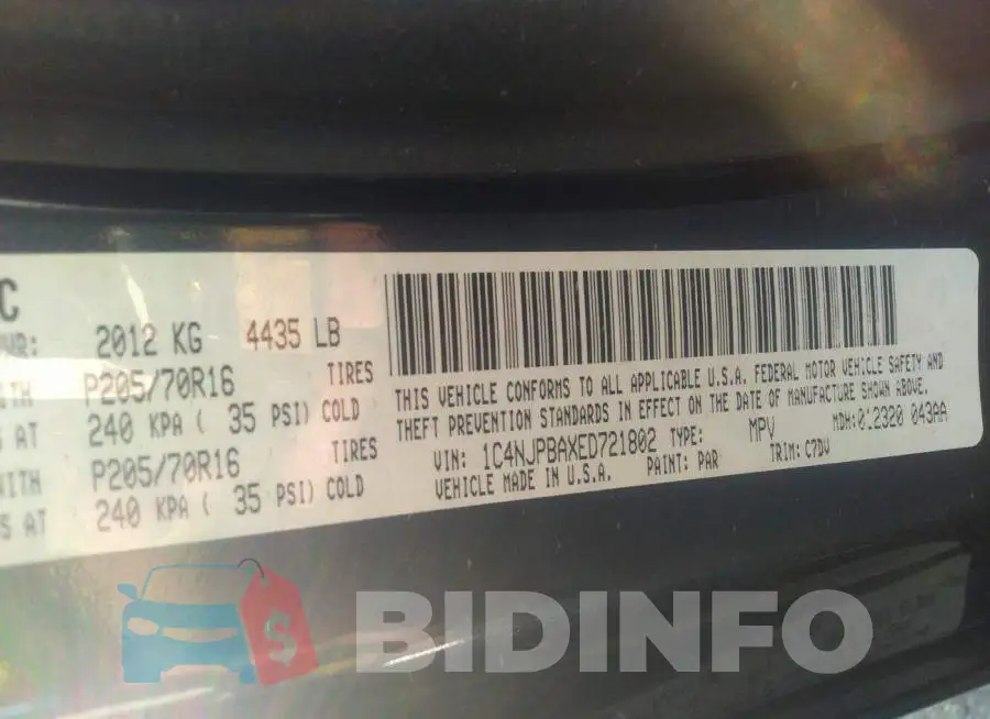 1C4NJPBAXED721802 Photo# 9