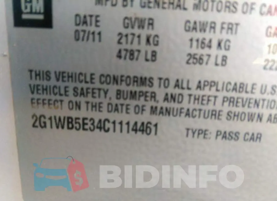 2G1WB5E34C1114461 Photo# 9