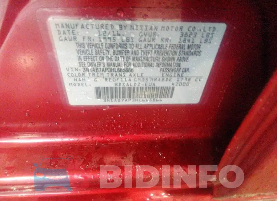 3N1AB7AP3HL665866 Photo# 9