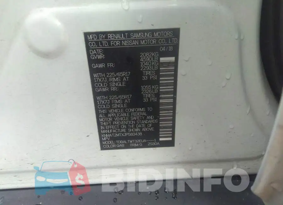 KNMAT2MTXJP583438 Photo# 9