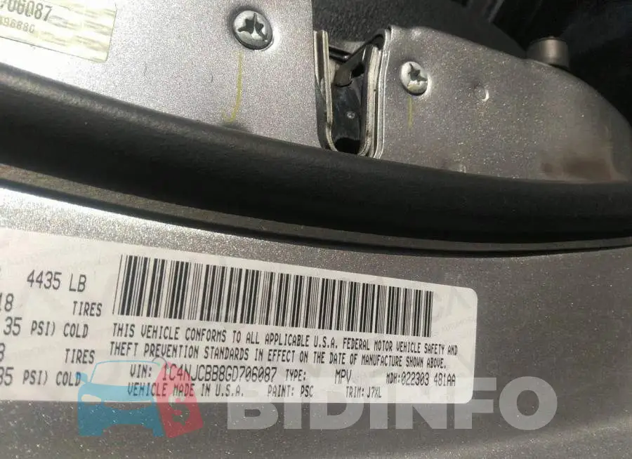 1C4NJCBB8GD706087 Photo# 9