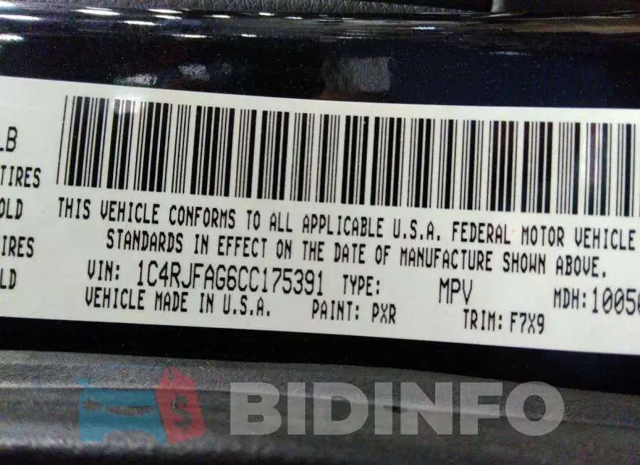 1C4RJFAG6CC175391 Photo# 9