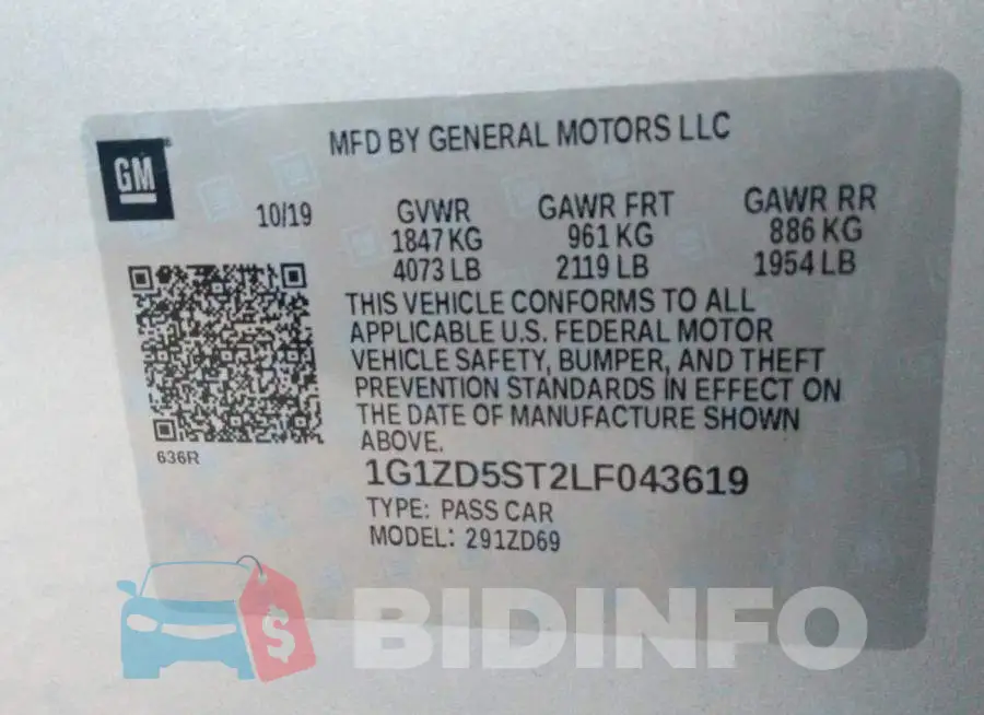 1G1ZD5ST2LF043619 Photo# 9