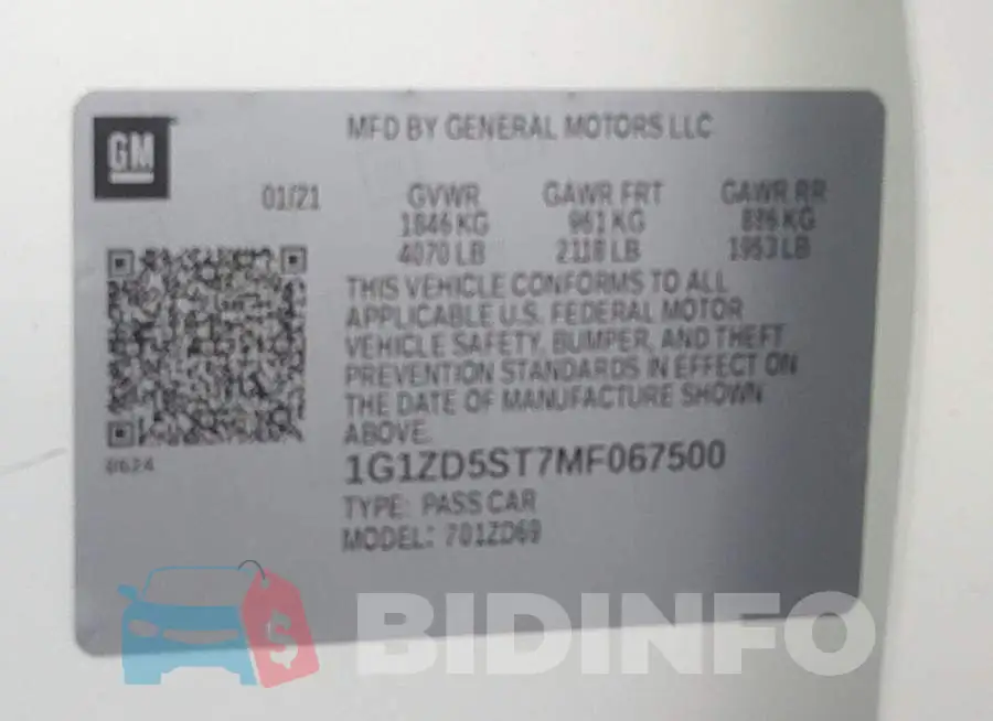 1G1ZD5ST7MF067500 Photo# 9