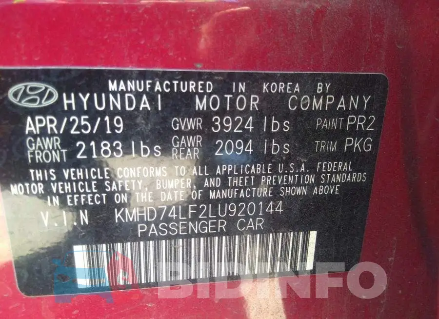 KMHD74LF2LU920144 Photo# 9