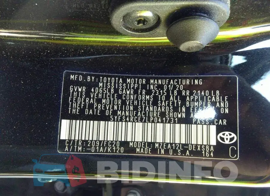 5YFS4RCE7LP041731 Photo# 9