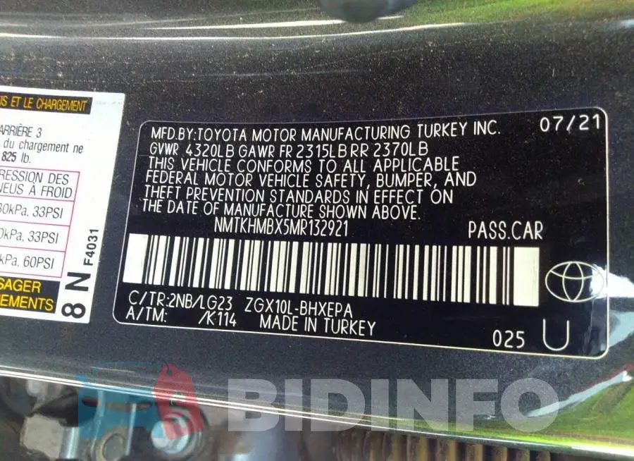 NMTKHMBX5MR132921 Photo# 9
