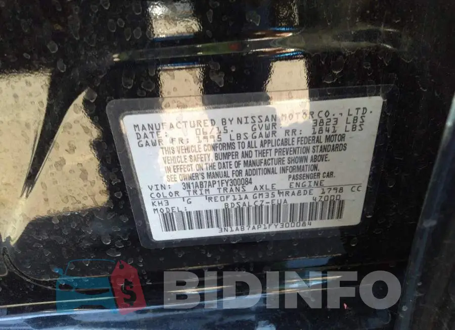 3N1AB7AP1FY300084 Photo# 9