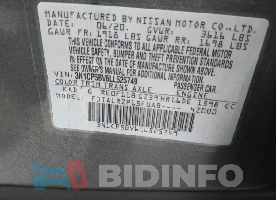 3N1CP5BV6LL525749 Photo# 9