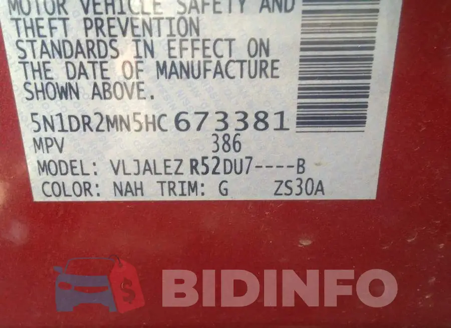5N1DR2MN5HC673381 Photo# 9