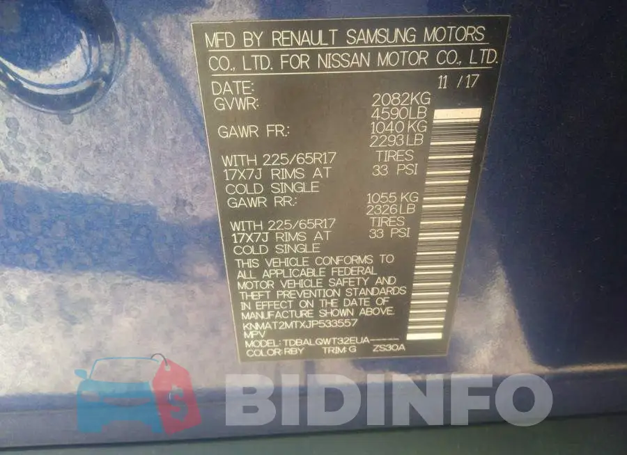 KNMAT2MTXJP533557 Photo# 9