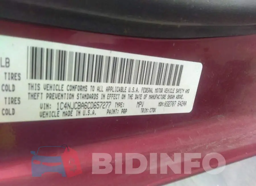 1C4NJCBA6CD657277 Photo# 9