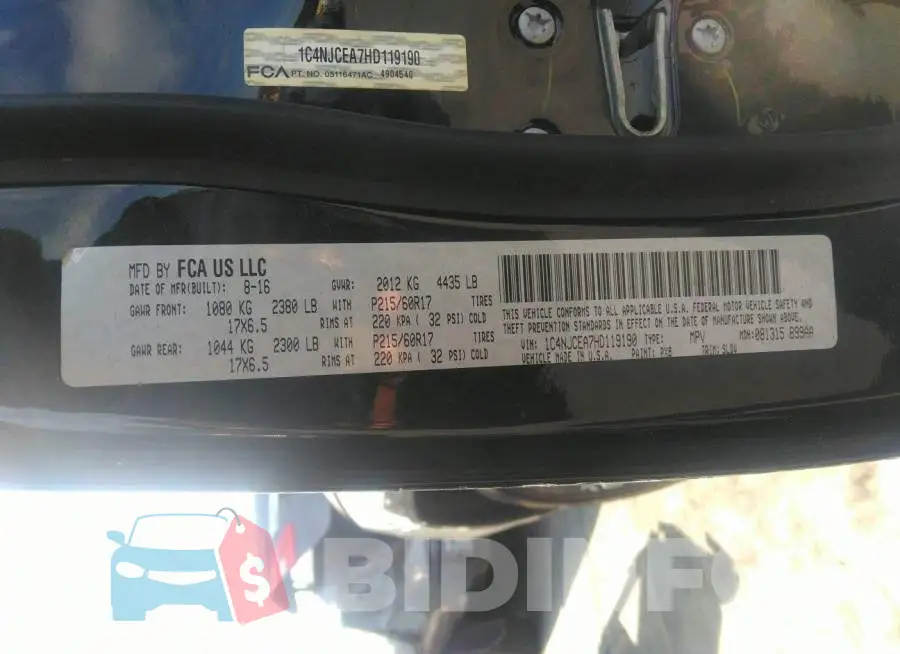 1C4NJCEA8ED888051 Photo# 9