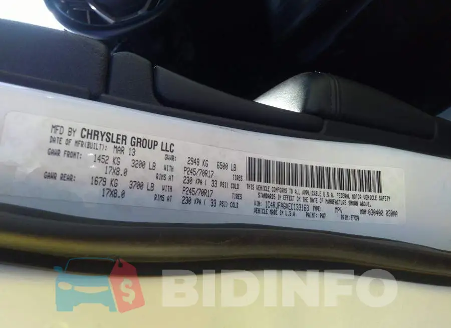 1C4RJFAGXEC133163 Photo# 9