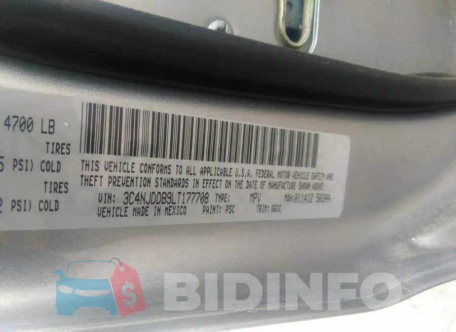 3C4NJDDB9LT177708 Photo# 9