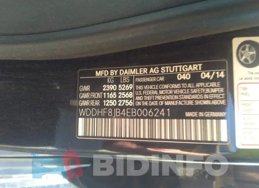 WDDHF8JB4EB006241 Photo# 9
