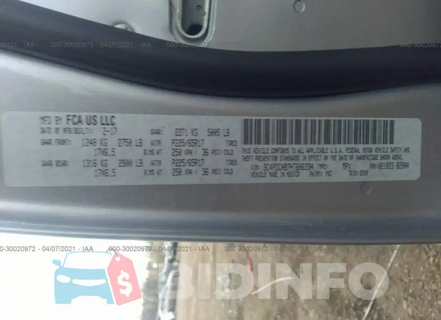 3C4PDCAB7HT606334 Photo# 9