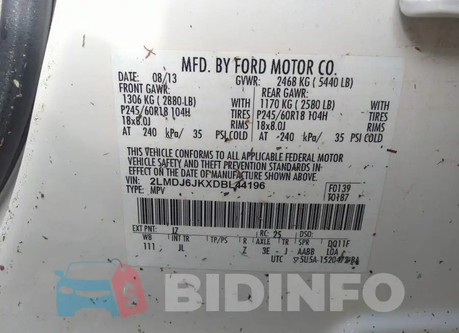 2LMDJ6JKXDBL44196 Photo# 9