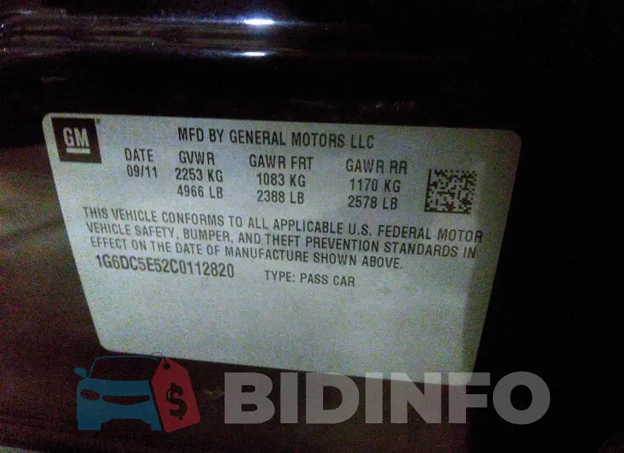 1G6DC5E52C0112820 Photo# 9