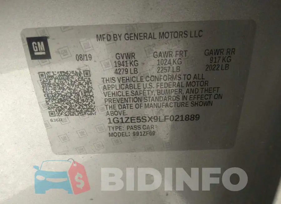 1G1ZE5SX9LF021889 Photo# 9
