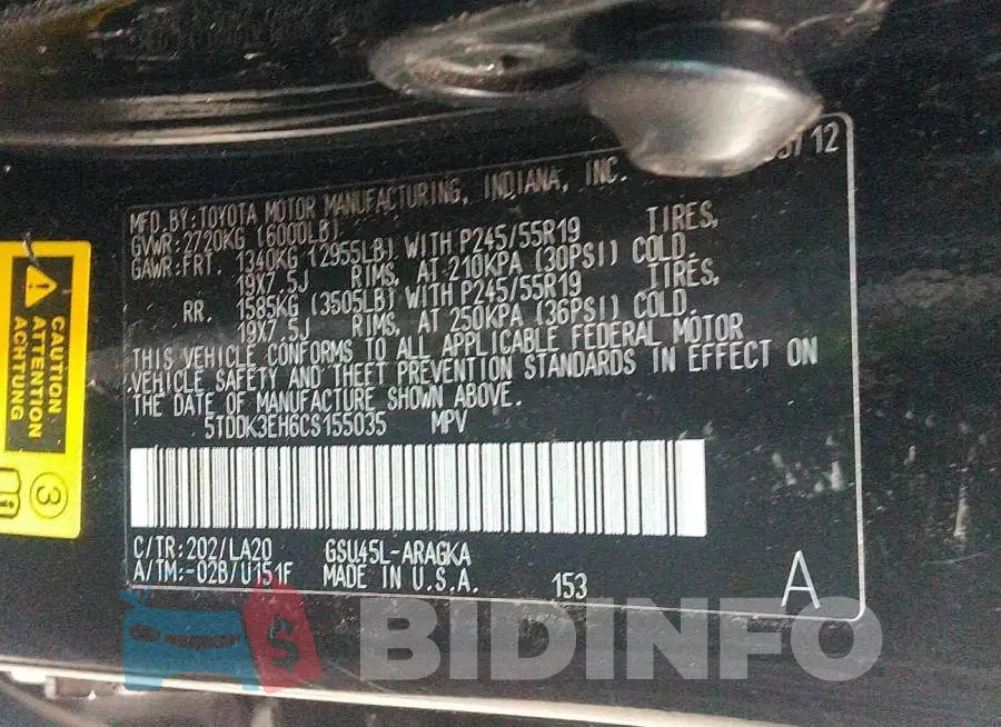 5TDDK3EH6CS155035 Photo# 9