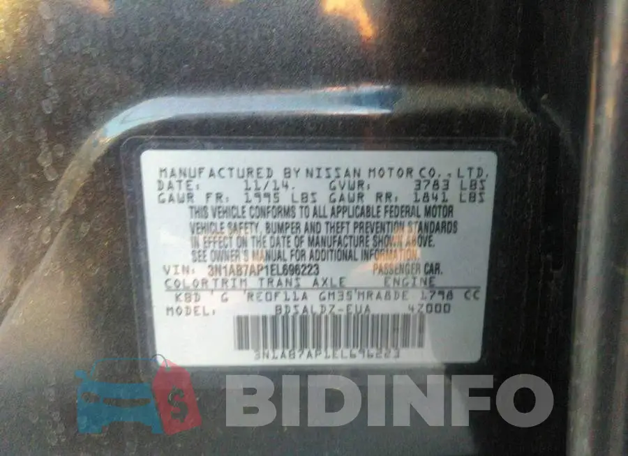 3N1AB7AP1EL696223 Photo# 9