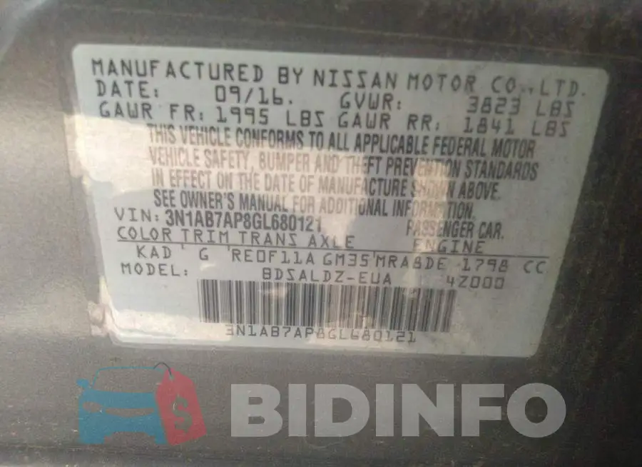 3N1AB7AP8GL680121 Photo# 9