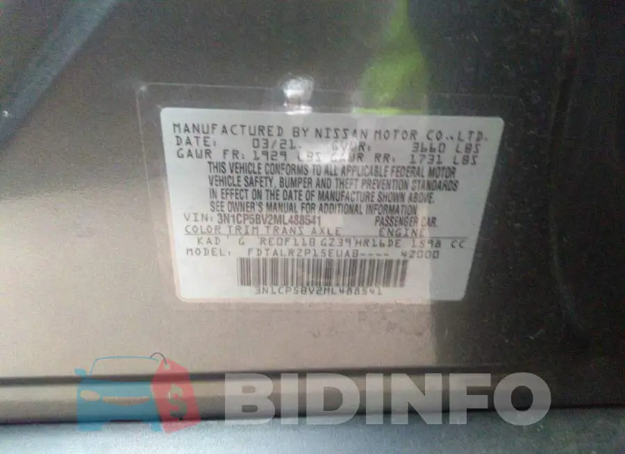 3N1CP5BV2ML488541 Photo# 9