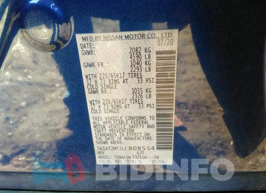 5N1AT2MT2LC808554 Photo# 9