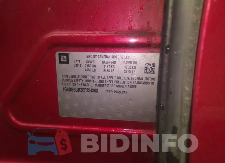 1G4GB5GR2EF254383 Photo# 9