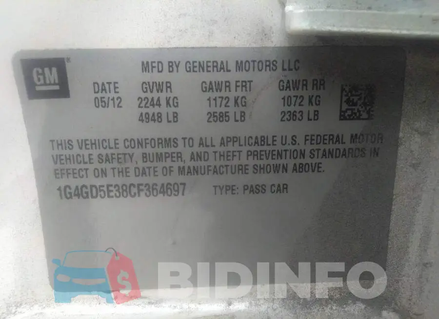 1G4GD5E38CF364697 Photo# 9