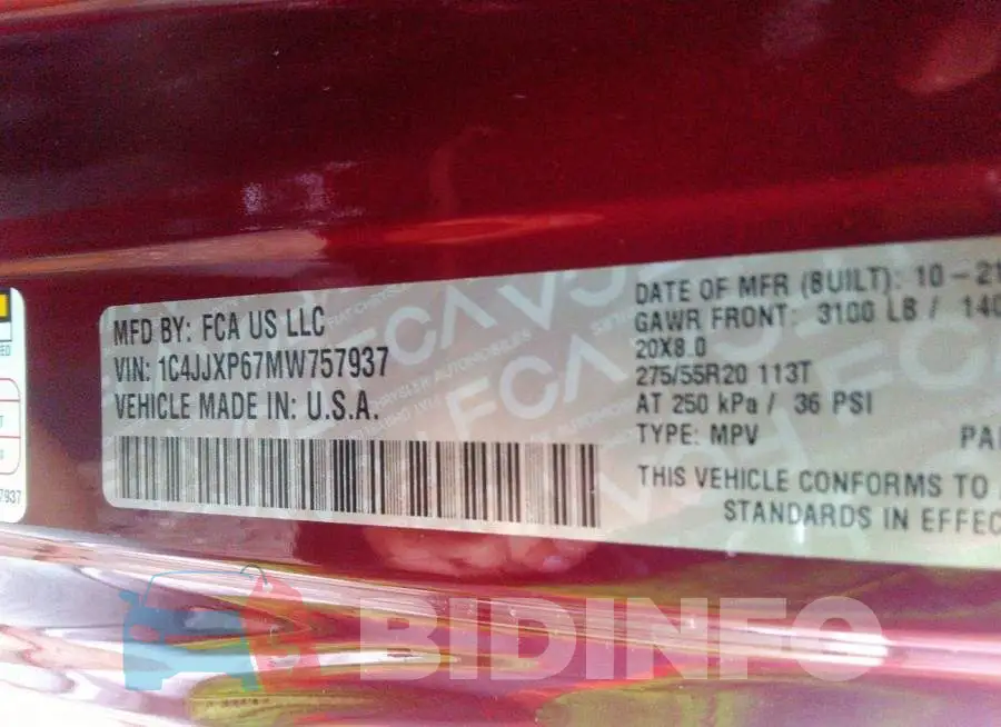 1C4JJXP67MW757937 Photo# 9
