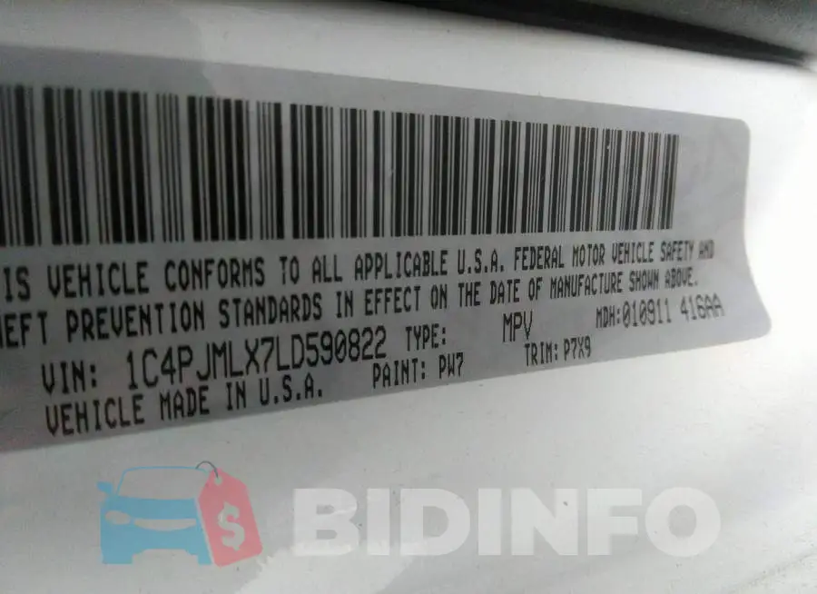 1C4PJMLX7LD590822 Photo# 9