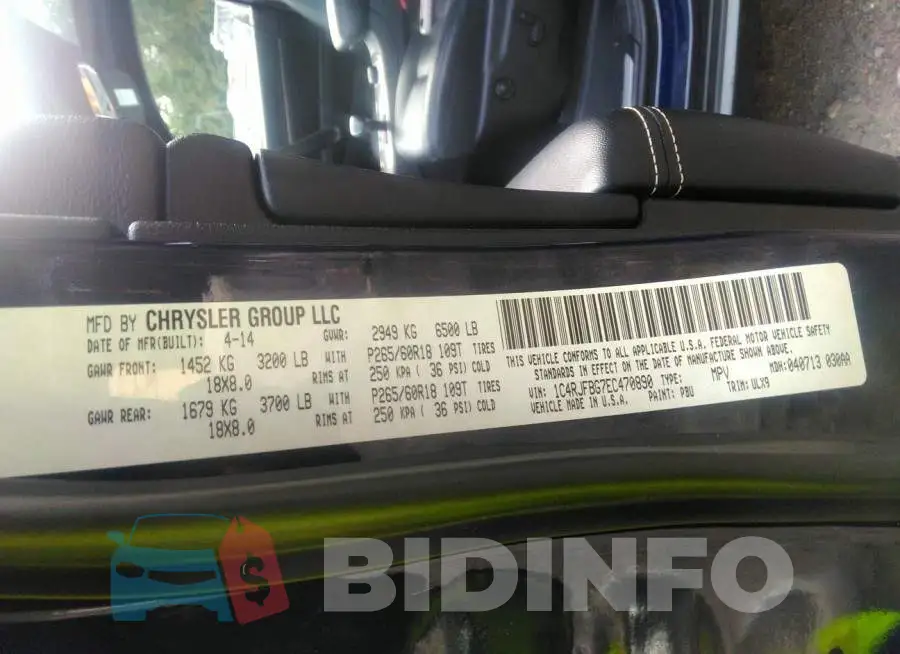 1C4RJFBG7EC470890 Photo# 9