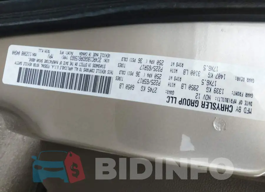 2C4RC1BG6DR615663 Photo# 9