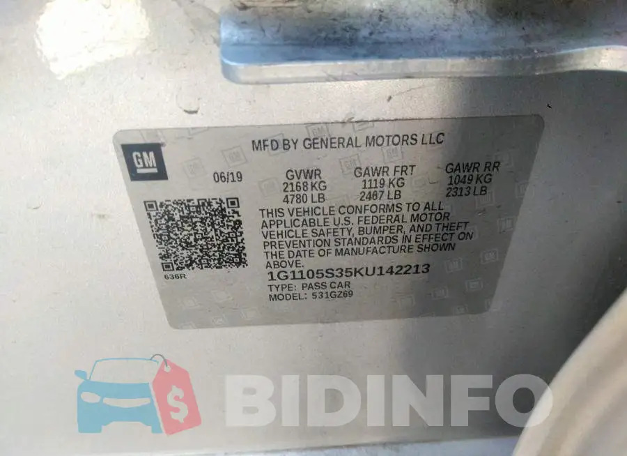 1G1105S35KU142213 Photo# 9