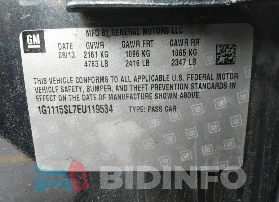 1G1115SL7EU119534 Photo# 9