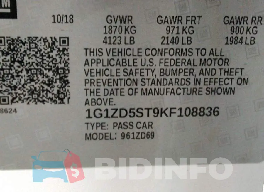 1G1ZD5ST9KF108836 Photo# 9