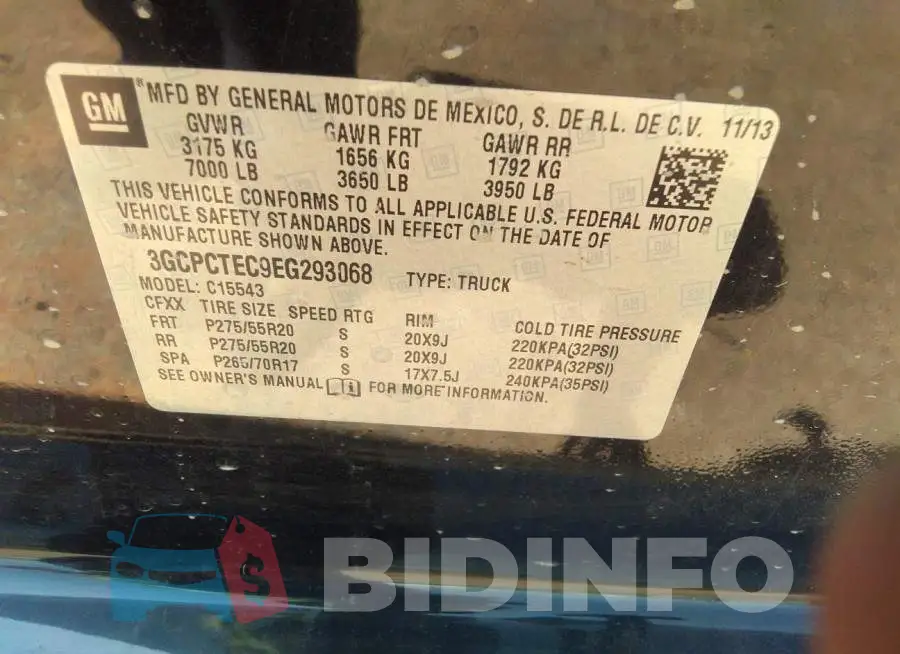 3GCPCTEC9EG293068 Photo# 9