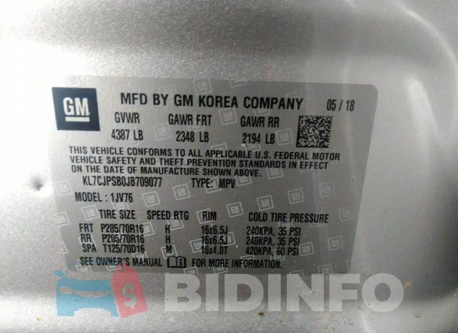 KL7CJPSB0JB709077 Photo# 9