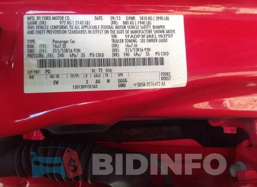 1FADP3F26EL163707 Photo# 9