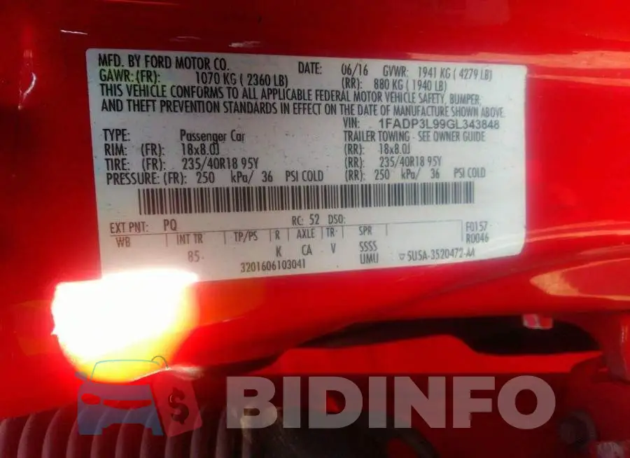 1FADP3L99GL343848 Photo# 9