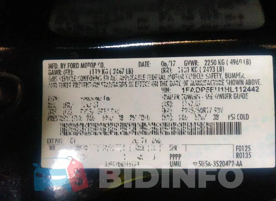 1FADP5EU1HL112442 Photo# 9