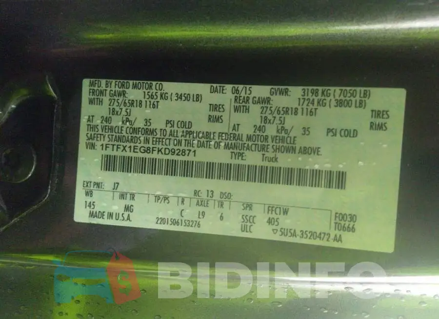 1FTFX1EG8FKD92871 Photo# 9