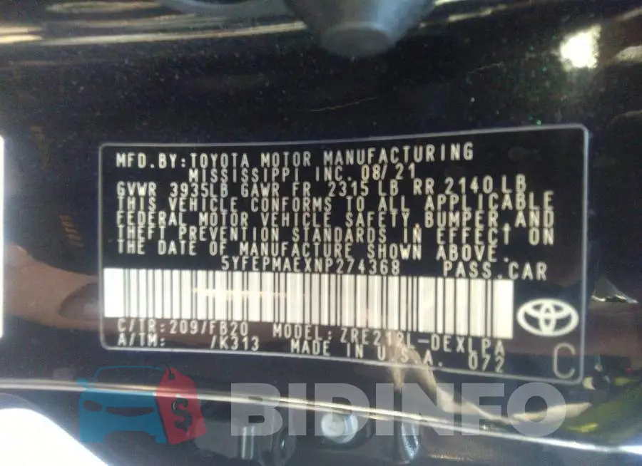5YFEPMAEXNP274368 Photo# 9