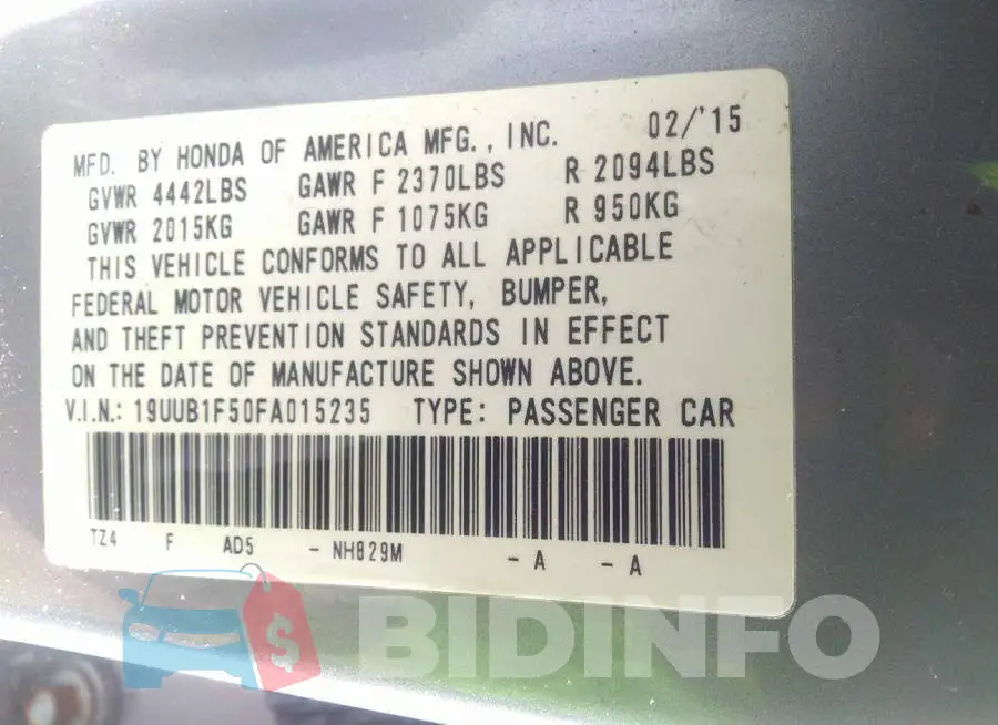 19UUB1F50FA015235 Photo# 9