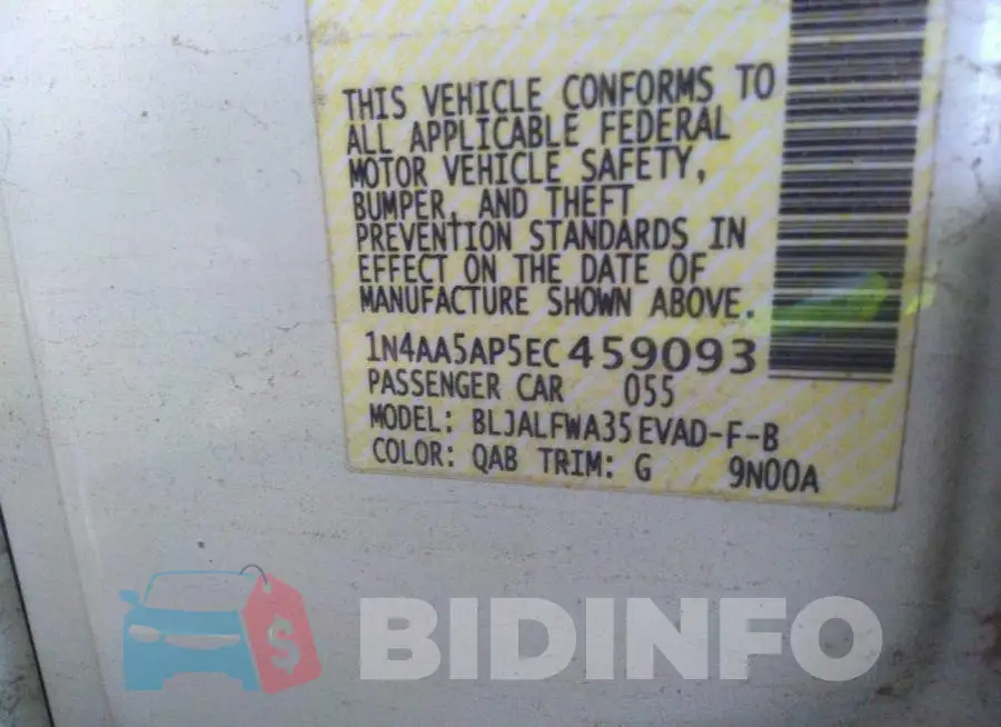 1N4AA5AP5EC459093 Photo# 9