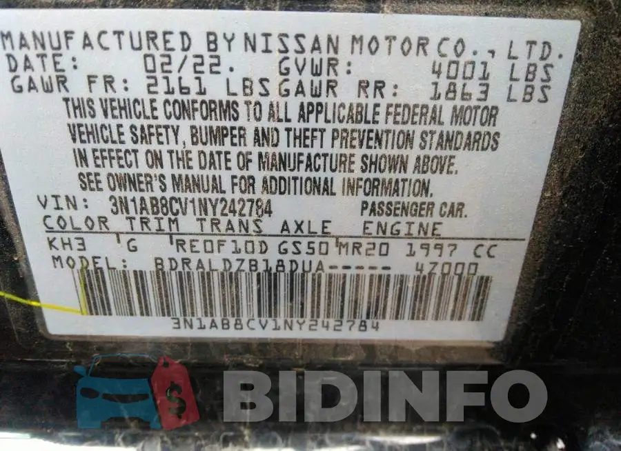 3N1AB8CV1NY242784 Photo# 9