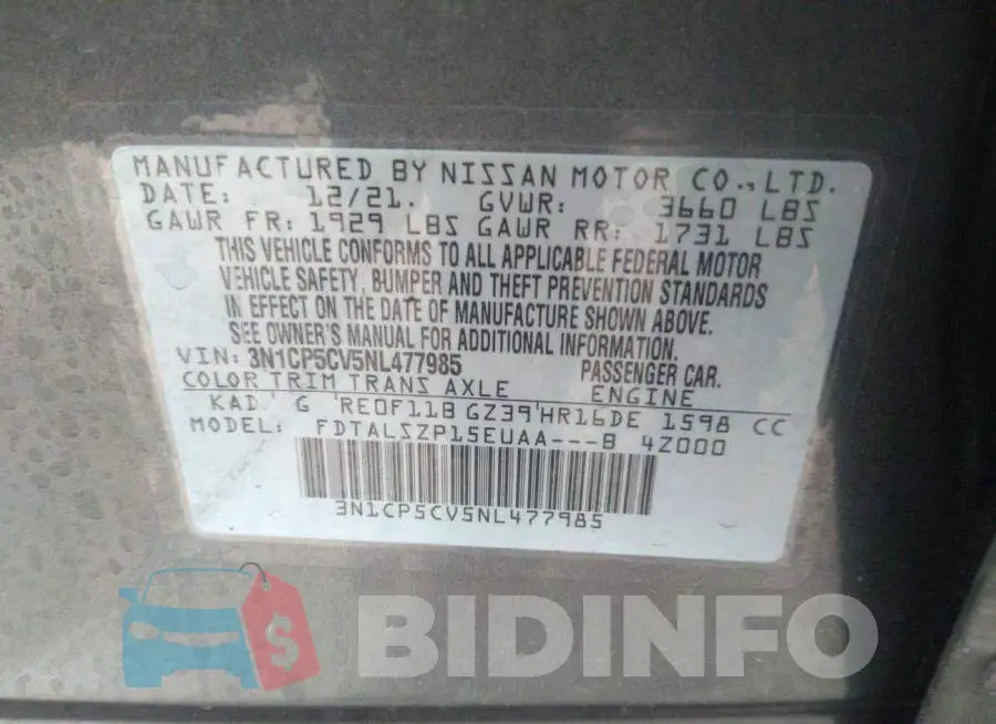 3N1CP5CV5NL477985 Photo# 9