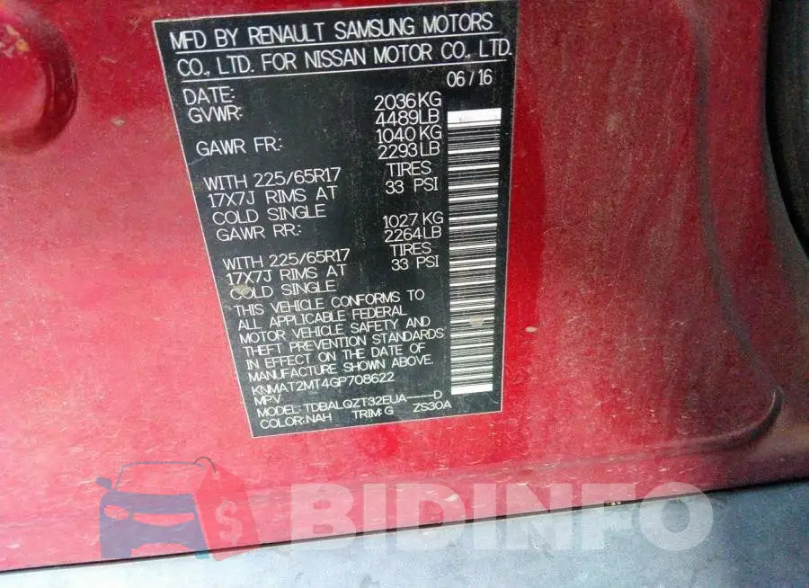 KNMAT2MT4GP708622 Photo# 9